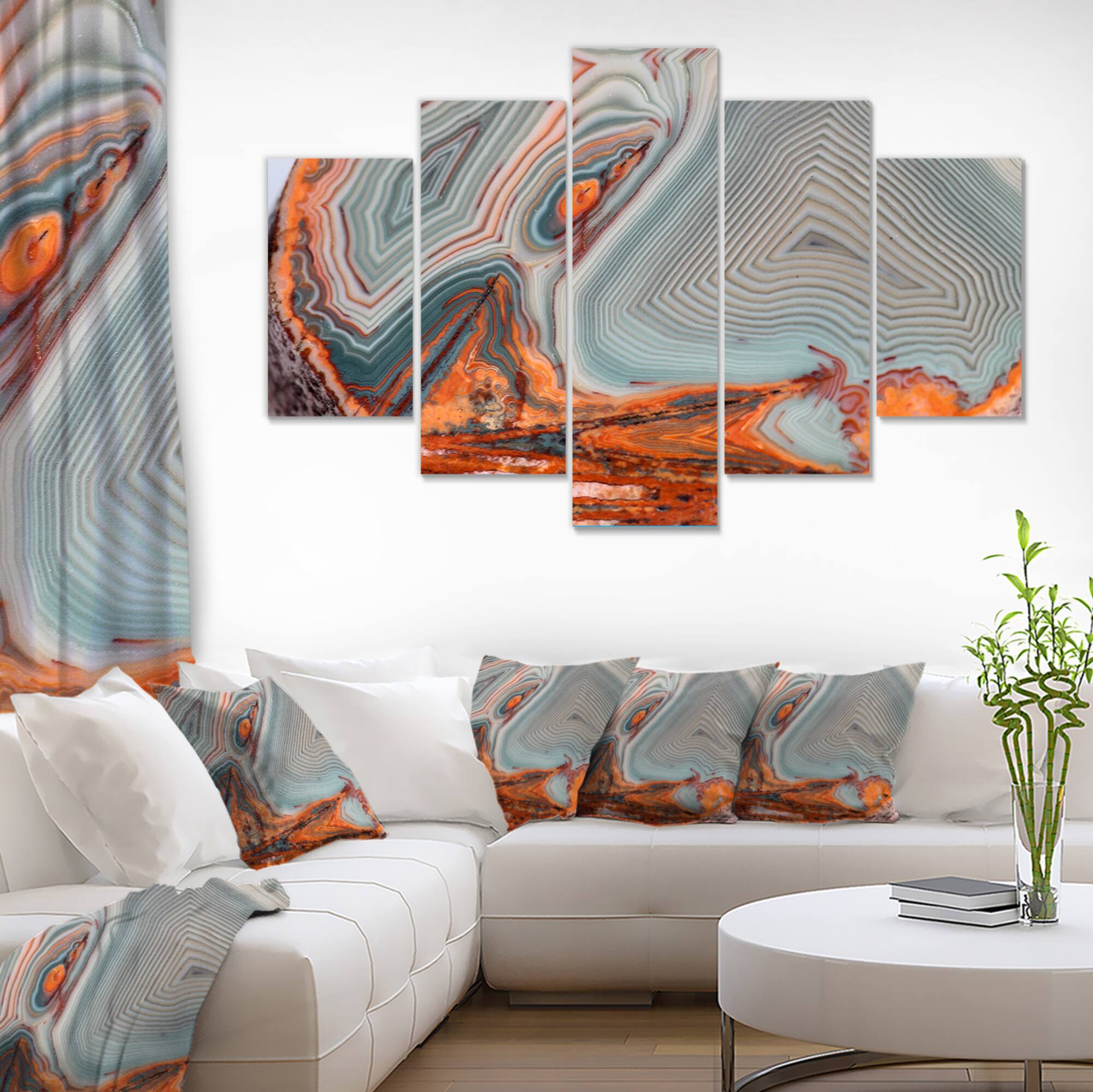 Designart - Beautiful Lake Superior Agate - Contemporary Canvas Art Print